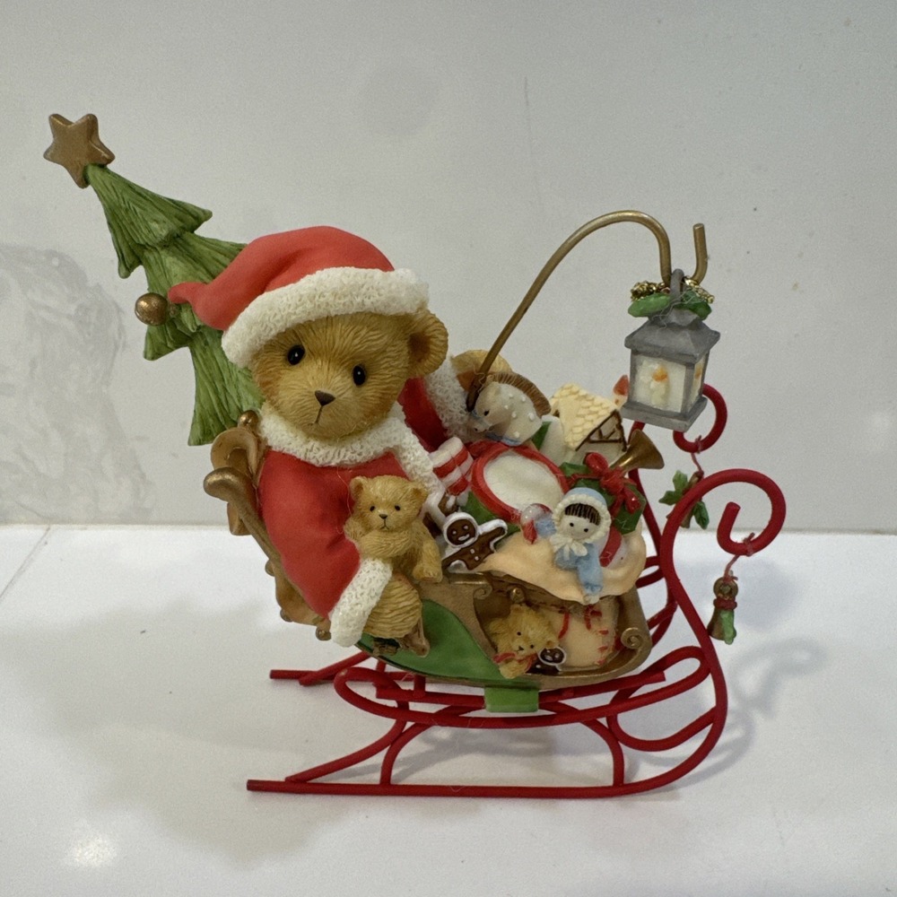 Cherished Teddies Nate Santa's Sleigh Is On Its Way Ltd Edition 2004 CT23